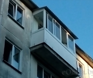 Балконная рама из алюминия. Жодино. №4