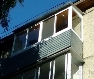 Балконная рама из алюминия. Жодино. №7